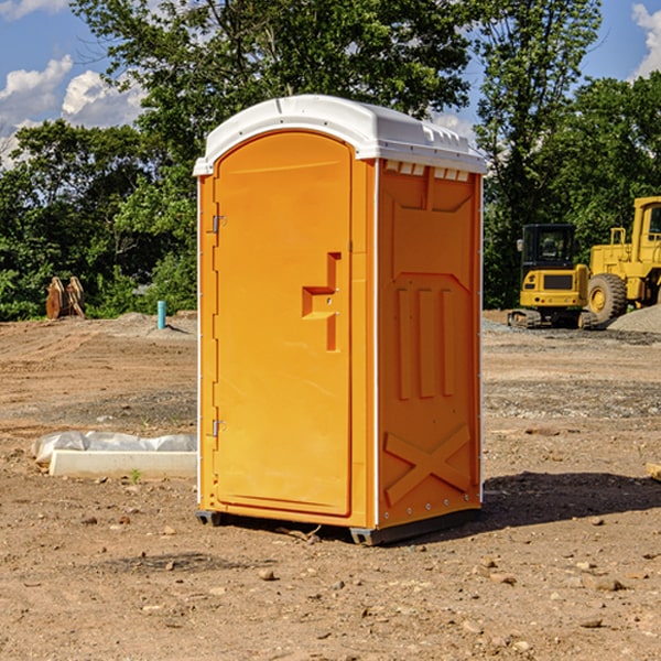 how often are the porta potties cleaned and serviced during a rental period in Barton County Kansas